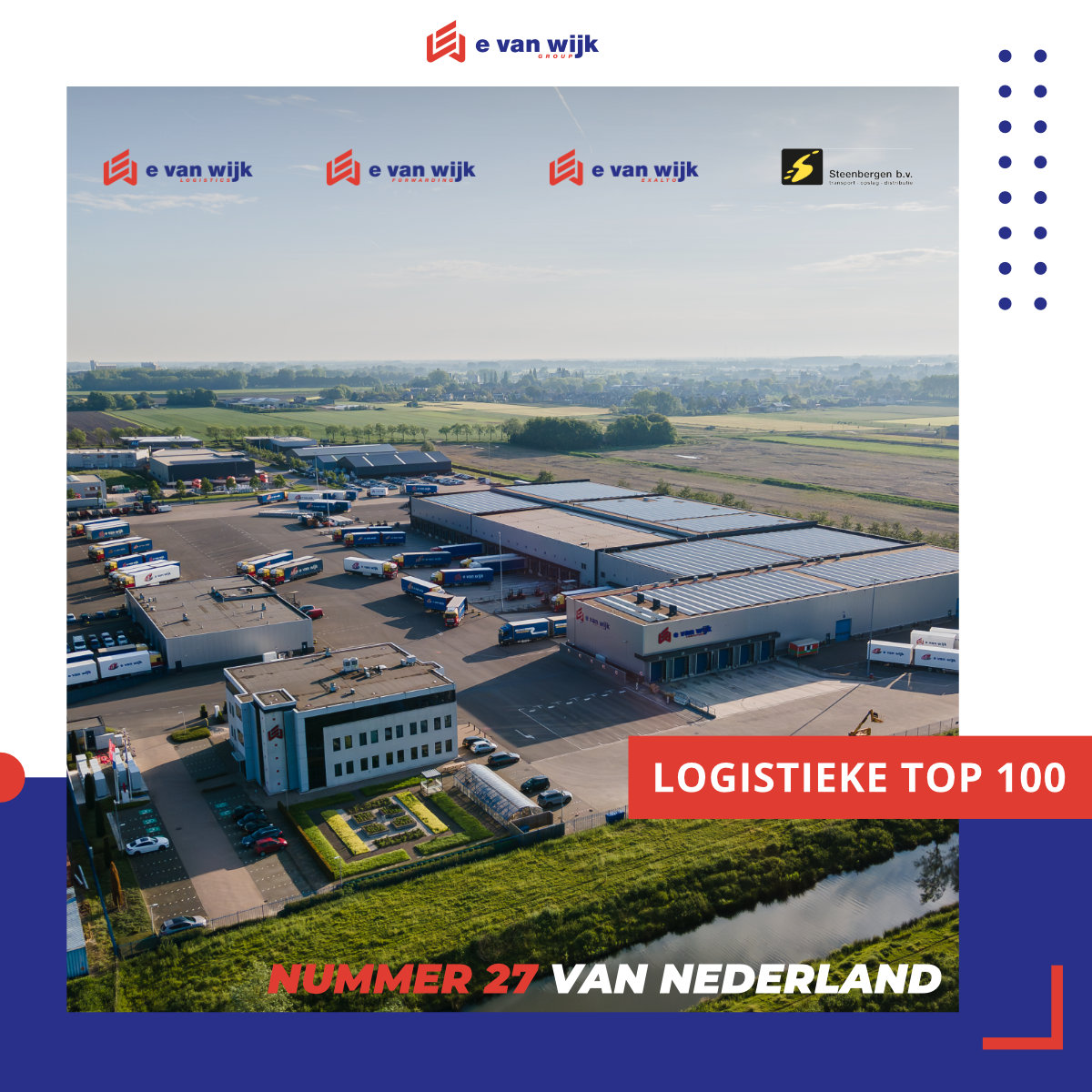 E. van Wijk stijgt naar plek 27 in Top 100 Logistieke Dienstverleners